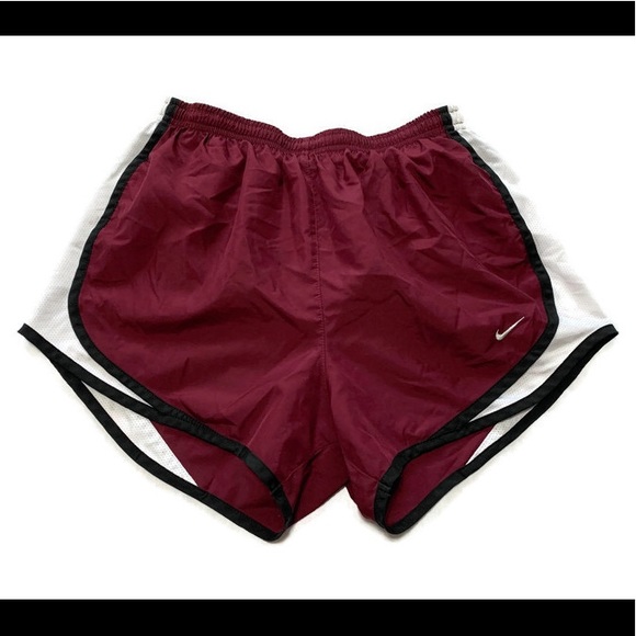 maroon nike tempo shorts